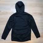 Adidas Essentials Hoodie Womens Small S Black 3 Stripe Fleece Pullover Ic4464