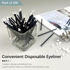 100pcs Black Disposable Eyeliner Brushes  Cosmetic Eye Wands For Eyeliners  Lip 