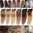 Clearance 100  Human Hair Extensions Clip In Remy Hair 8 Pieces Full Head  brown