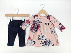 Lot Baby Girl Clothes Outfits Pants Tops Dresses Long Sleeve Bundle 6-9 6-12 Mo