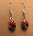 Bloody Skulls Dangle Earrings Horror Halloween Goth Teen Jewelry