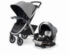 Brand New Chicco Bravo Camden 3-in-1 Travel System Single Stroller Gray black