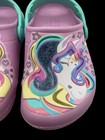 Crocs Girls Fun Lab Glitter Unicorn Slip On Clogs Shoes Purple Size C 12 New
