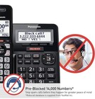 New Panasonic Cordless Phone With Advanced Call 4 Handsets Kx-tgf944b  black 