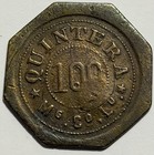 Quintera Mining Co Mexican Pictorial 100 Centavos Mine Token 1 Peso Rare Sonora
