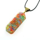 7 Chakra Onyx Orgone Pendant Necklace Emf   5g Protection   18  Cord Necklace