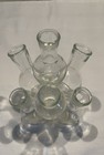 Vintage Mcm 7 Cluster Glass Propagation Station Stacked Bud Vase 6    Tall Euc