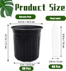 60 Pcs 1 Gallon Plant Nursery Pots plastic Pots With Drainage Holes garden Flowe