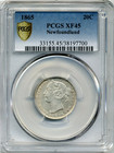 1865 Newfoundland 20 Cents - Choice Extremely Fine  Pcgs Ef45