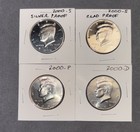 2000 P D S S Kennedy Half Dollar Year Set Silver   Clad Proof   Bu Us 4 Coin Lot