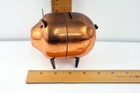 Vintage 1970s Copper Craft Guild Piggy Bank Copper Brass Pig Coin Money