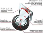 12 Pack 3  Swivel Caster Wheel Rubber Base With Top Plate   Bearing Heavy Duty29