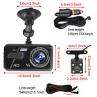 1080p 4  Dual Lens Hd Car Dvr Rearview Video Dash Cam Recorder Camera G-sensor