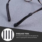 2 Pair 4pc Black Soft Silicone Eyeglasses Temple Tips Sleeve Retainer Sunglasses