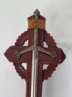 Olde Burnside Dirty Penny Ale Celtic Cross Beer Tap Handle Sword Rare