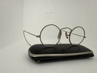 Vintage Antique Silver Wire Rim Frame Round Eyeglasses Spectacles Art Deco