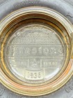 1936 Dallas Tx Central Exposition Souvenir Firestone Tire Ashtray Amber Glass