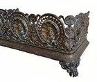 1800   s Cast Iron Ornate Railing Fireplace Guard Fender 