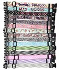 Fabric Pattern Personalized Embroidered Pet Dog Cat Collar Adjustable S M L Size