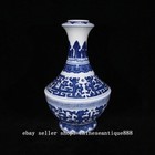 14  Daqing Qianlong Marked Blue White Porcelain Dragon Totem Pattern Vase Bottle