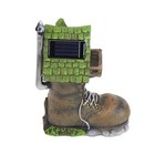 Light Up Fairy Garden Boot House Solar Lights Outdoor Decor Dollhouse Accessory