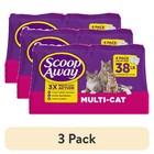New  3 Pack  Scoop Away Multi Cat Litter With Meadow Fresh Scent  38 Lb  Box