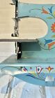 Antique Toy Sewing Machine Light Blue Lindstrom Vintage 1950s Needle Made In Usa