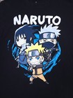 Naruto T Shirt Mens Medium Black Anime Graphic Shirt Naruto Sasuke Kakashi Chibi