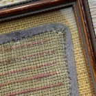 Antique Framed Sampler Early Alphabet Needlepoint Embroidery Folk Art Decor