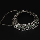 Vtg Sterling Silver - Mexico Turquoise 7  Double Curb Chain Bracelet - 22 5g