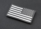 Infrared Reverse Us Flag Patch Black   White Police Swat Leo Security Ir Hook