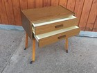 Vintage Sewing Table Sideboard Retro Sewing Cabinet 60s Wooden Sewing Table 60s