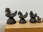 Antique Asian Chinese Or Burmese Set 7 Graduated Bronze Bird Form Opium Weights