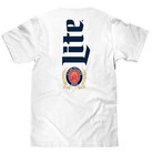 Miller Lite Beer Front And Back Print Mens T Shirt White