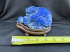 Antique 19thc Chinese Lapis Lazuli Water Coupe  Pots Man Qing Dyn   Inlaid Stand