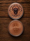 Copper Reserve Mint - Five  5  Ounce Round  999 Fine Uv Colorized Crowned Skull