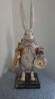 Alice In Wonderland White Rabbit Clock Statue Antique Style New From Japan New