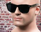 Large Classic Horn Rim Gangster Retro Sunglasses Super Dark Lens Black K90sd