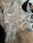 Beige   Silver Hand Embroidered Tulle Formal Or Weddingdress