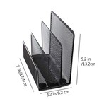 Desk Mail Organizer  File Holder Letter Sorter With 3 Vertical Upright Metal Mes