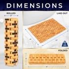 Serenelife Bamboo Floor Bath   Shower Mat With Extra Non-slip Grips  natural 