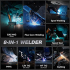 2026 Arccaptain Mig205 Pct Mig Welder 8 In 1 Icontrol App Control Plasma Cutter