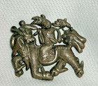 Vtg  Silver Plated Waist Sash Holder Asian Ornament Decorative