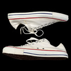 Vintage Converse All Star Men 12 White Made In Usa Chuck Taylor Low Top 80s Punk