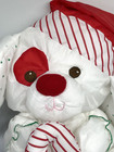 Vintage 1990 Fisher Price Christmas Puffalump Puppy Dog Candy Cane Stuffed Plush