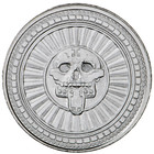 Aztec God Of Death   Mictlantecuhtli - 1 Oz  999 Fine Silver Round