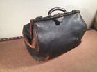 Vintage Antique Large Leather Doctor s Medical Bag Lined 16  X 8 x 10 