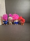 Vtg Trolls Russ Troll Dolls Lot 4 4  Astronaut Wizard Jewish France  no Pants 