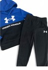 Under Armour Hooded Sweatshirt   Jogger Pants Set Boys Size 4 Black Blue Nwt