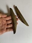 Vintage Large Pair Of Mid Century Modern Brass Tone Drawer Pulls Handles